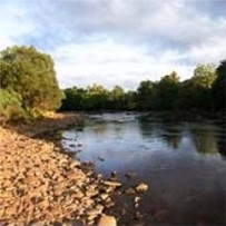 View of River Finn near Johnny B's Accommodation,  Ballybofey Bed and Breakfast, in scenic County Donegal, Ireland