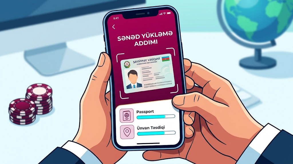 Pinco Casino KYC verifikasiya və sənəd yükləmə ekrani